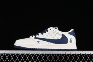 Nike Travis Scott x Fragment Design x Air Jordan 1 Low OG SP AJ1 LV Collaboration Light Blue Violent Bear Low-top Casual Sneakers - SJ2068-100