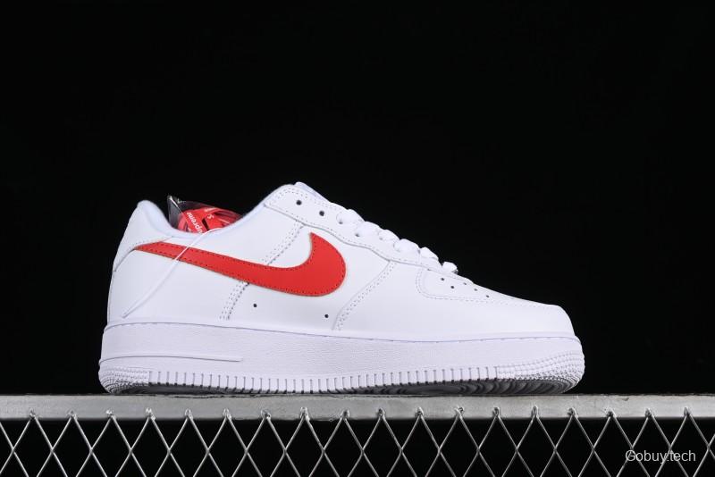 Nike Supreme x Air Force 1 Low Casual Sneakers with Full-Grain Leather and 3/4 Air Cushion - CU9225-101
