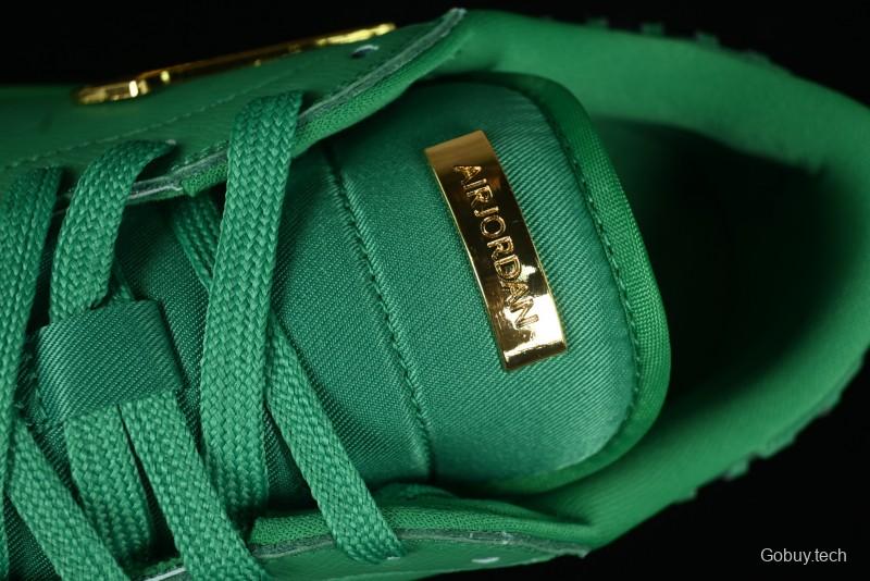 Nike Air Jordan 1 Low "Method of Make" Casual Sneakers in Green and Gold - FN5032-300