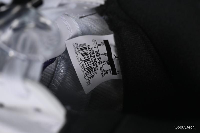 Nike Air Jordan 5 Retro Sneakers in White and Purple Grape Colorway - 136027-108