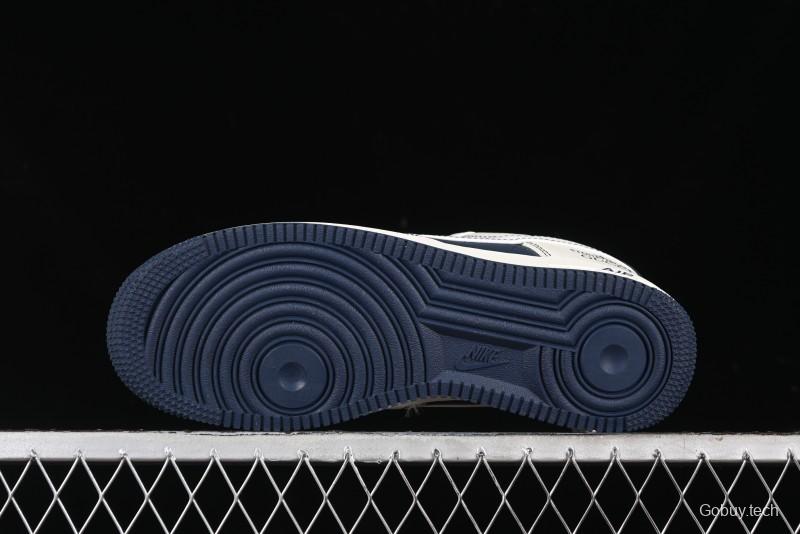 Nike Air Force 1 '07 Low Gucci Stone Island Collaboration - Off White Graphite Low-Top Casual Sneakers - KK1988-013