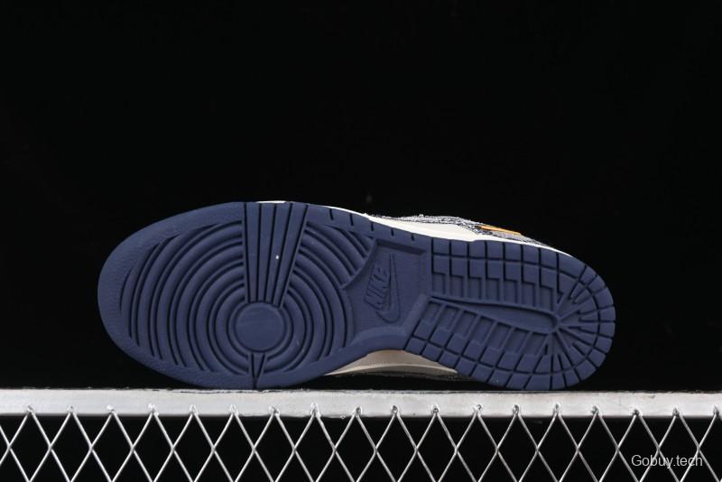 Nike SB Dunk Low Gucci Collaboration - Dark Blue Anniversary High-End Custom Low-Top Casual Skate Shoes - BB9676-313