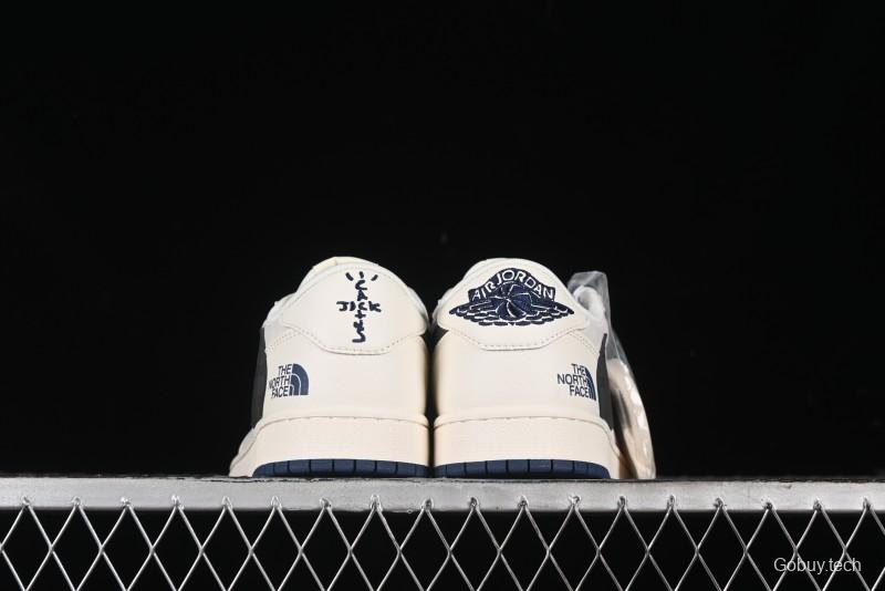Nike Travis Scott x Fragment Design x Air Jordan 1 Low OG SP AJ1 Low Top Casual Sneakers - XY2688-110