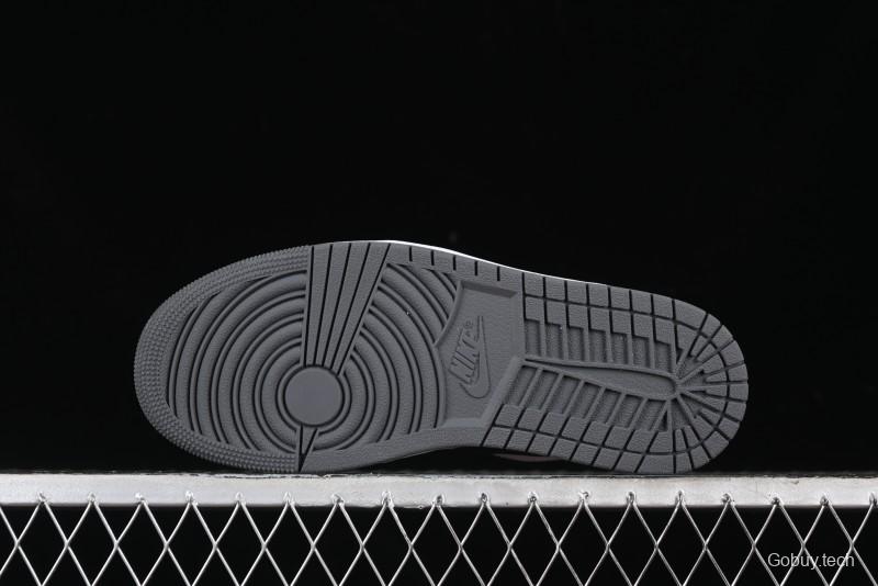 Nike Air Jordan 1 Low Iron Grey Casual Sneakers - 553558-152