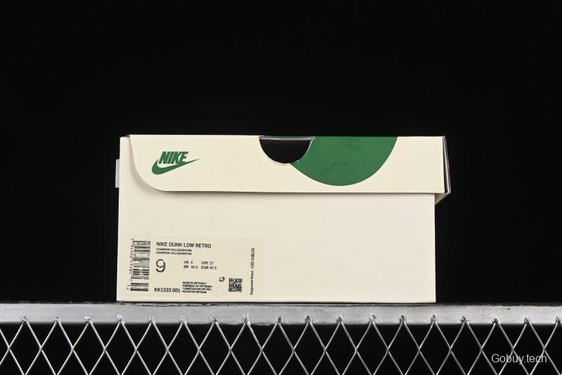 Nike SB Dunk Low Champion Collaboration - Blue Swoosh Anniversary Custom Low-Top Casual Skate Shoes - KK1333-001