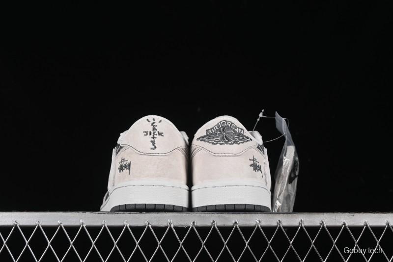 Nike Travis Scott x Fragment Design x Air Jordan 1 Low OG SP AJ1 Retro Sneakers - XZ3398-002