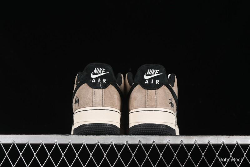 Nike Air Force 1'07 Low Stussy Collaboration - Milk Tea Low Top Casual Sneakers - XZ6188-999