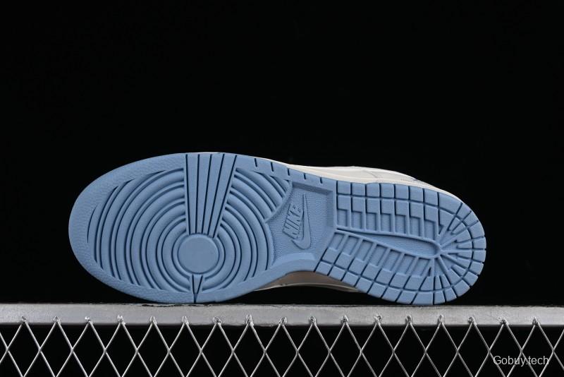 Nike SB Dunk Low LV Collaboration - Double Swoosh Beige Blue Anniversary High-End Custom Low-Top Casual Skate Shoes - XX2025-308