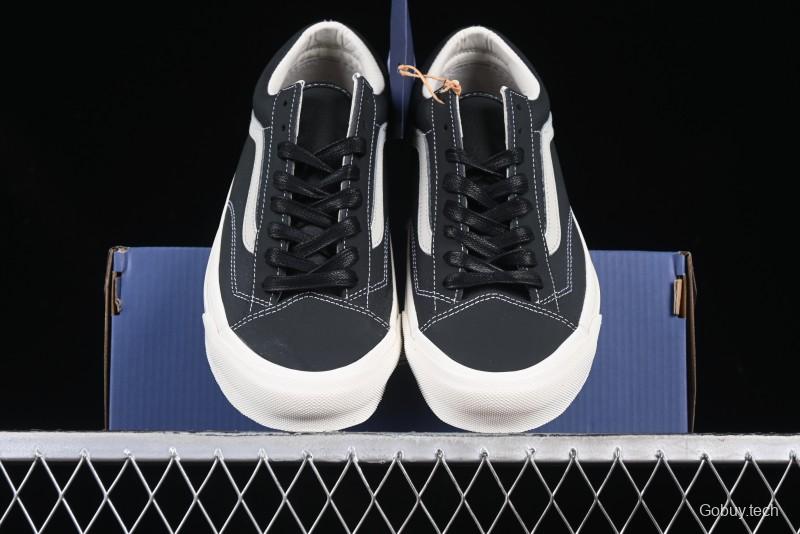 Vans Premium Old Skool 36 Full-Grain Leather Retro Skate Shoes - VN000D57BLK