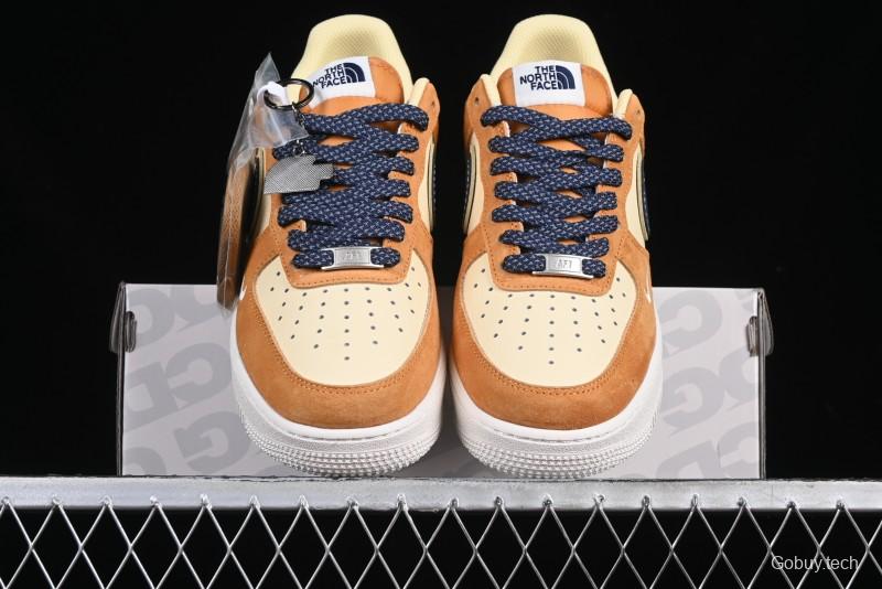 Nike Air Force 1 '07 Low The North Face Collaboration Sport Orange Low-Top Casual Sneakers - DM6688-053