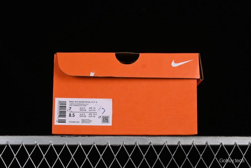 Nike Zoom Rival Fly 3 Lightweight Fabric Comfortable Cushion Non-Slip Low-Top Casual Running Shoes - CT2405-301