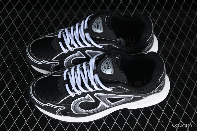 Dior B30 Sneakers with Reflective CD30 Logo and Lightweight Rubber Sole - CD30