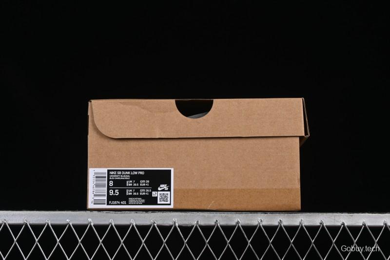 Nike SB Dunk Low Pro ISO Skateboarding Shoes in University Blue with White Swoosh - FJ1674-401