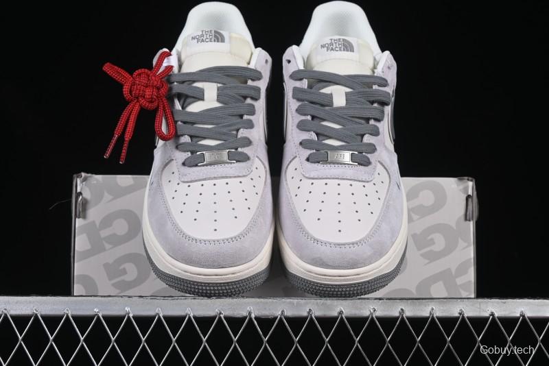 Nike Air Force 1 '07 Low The North Face Collaboration Grey Pigskin Grey Sole Low-Top Casual Sneakers - XZ6188-915