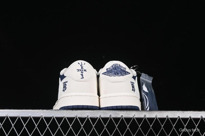 Nike Travis Scott x Fragment Design x Air Jordan 1 Low OG SP AJ1 Burberry Collaboration - BB6588-312
