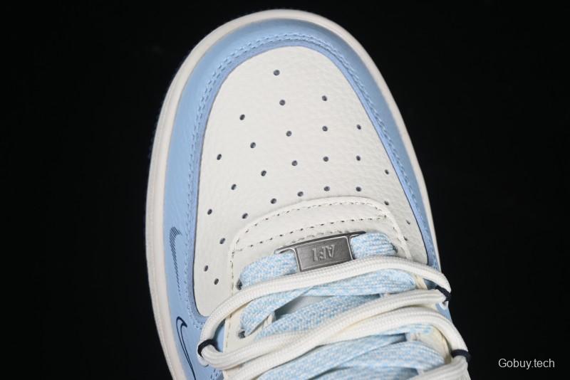 Nike Air Force 1'07 Low LV Collaboration University Blue Drawstring Casual Sneakers - DM6868-058