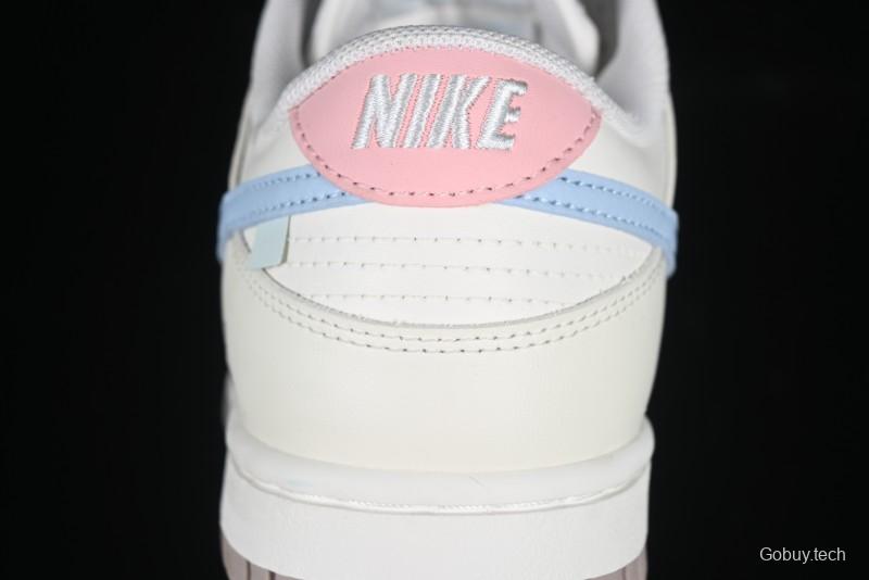 Nike Dunk Low "Pastel Panda" - Cream with Baby Blue & Pink Accents