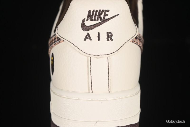 Nike Air Force 1 '07 Low Bape Collaboration Beige Camo Casual Sneakers - DF0188-052