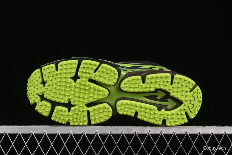 Off-White Be Right Low-Top Lifestyle Sneakers in Black Green - X.E5