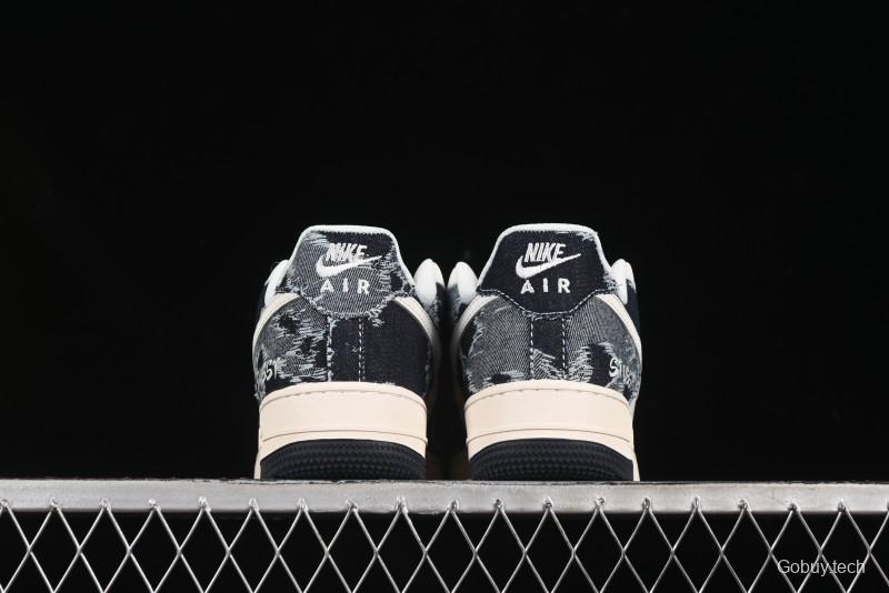 Nike Air Force 1 '07 Low Stussy Collaboration Retro Denim Casual Sneakers - XS1958-578