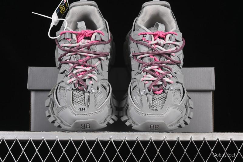 Balenciaga Track Sneaker Tess s.Gomma Res BI ALV/TIS EFF NUBUK/TIS E Waterproof Running Shoes - WTRHK1013