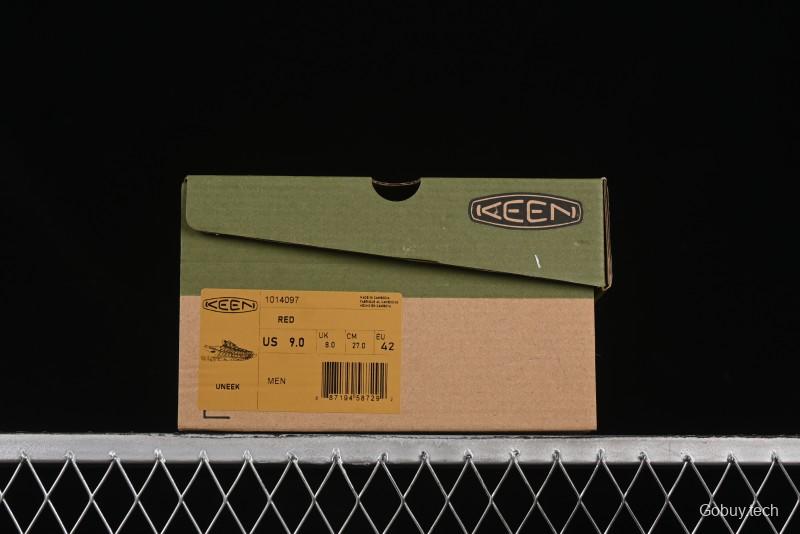Keen Uneek Flat-M Woven Elastic Strap Outdoor Water Sports Sandals - 1014097 RED
