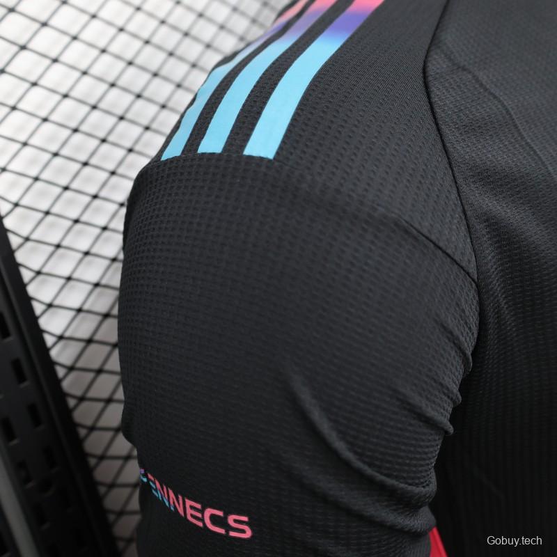 Player Version 2025 Algeria Black with Colorful Gradient Accents Jersey