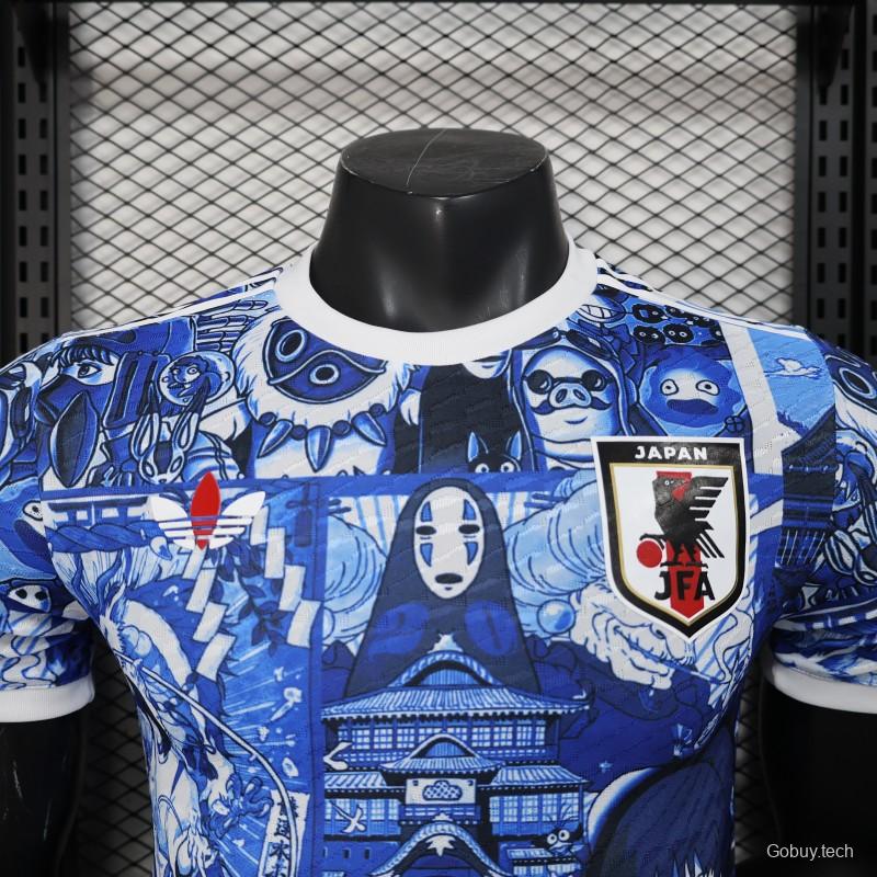 Player Version 2025 Japan Blue with Anime Characters Jersey