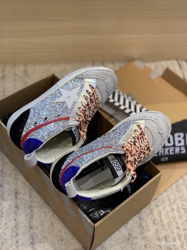 2024 Unisex GGDB Silver White Red Blue Leather Suede Sneakers MJ00300