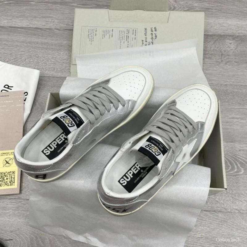 2024 Unisex GGDB White Silver Leather Low Top Sneakers MJ00260