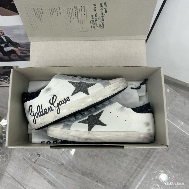 2025 Unisex GGDB White Black Leather Sneakers