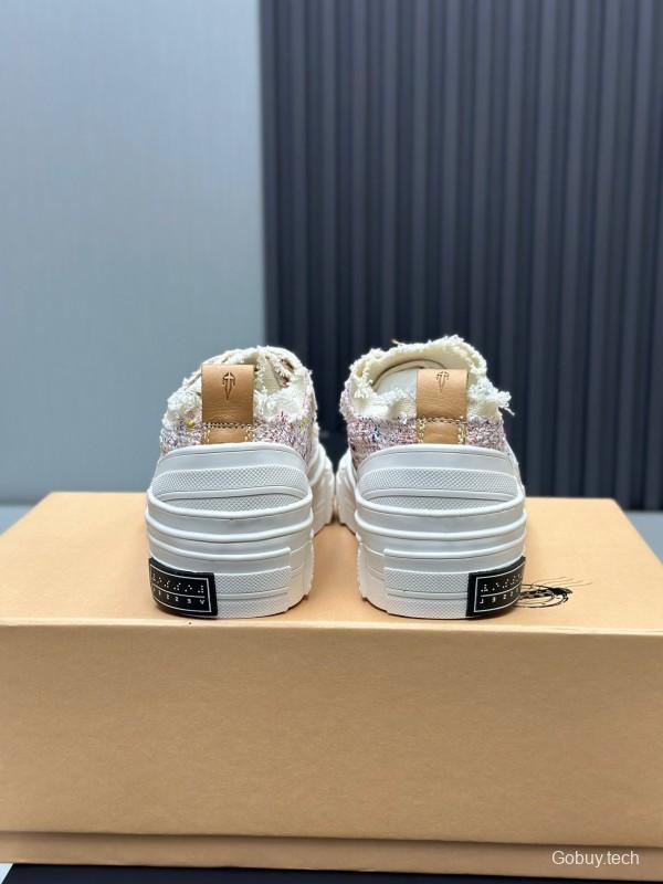 2025 Unisex XVESSEL White Canvas Plimsolls Vulcanized AS00260
