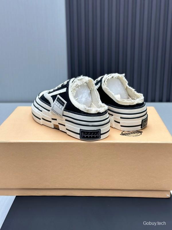 2025 Unisex XVESSEL Black White Canvas Plimsolls Vulcanized AS00240
