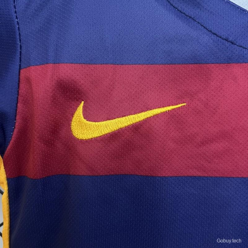 Retro 15/16 Kids Barcelona Home Size 16-28 Jersey