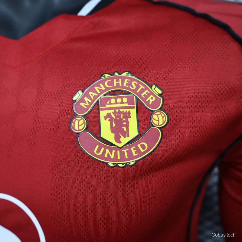 Player Version 25/26 Manchester United Long Sleeve Home Jersey