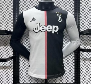 Player Version 19/20 Juventus Home Long Sleeve Retro Jersey