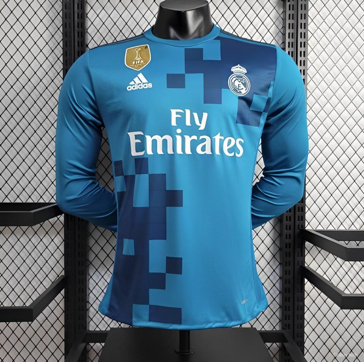 Retro 17/18 Real Madrid Third Long Sleeve Jersey