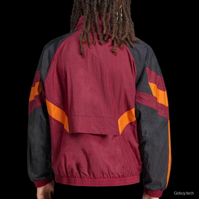 24/25 Roma x Adidas Original Full Zipper Track Top Windbreaker