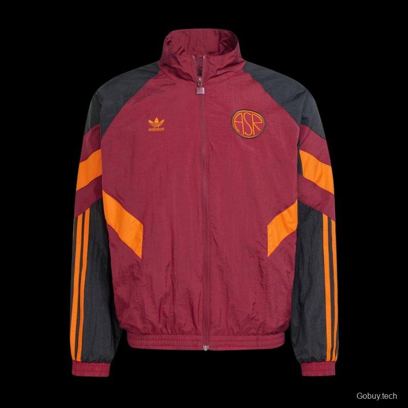 24/25 Roma x Adidas Original Full Zipper Track Top Windbreaker